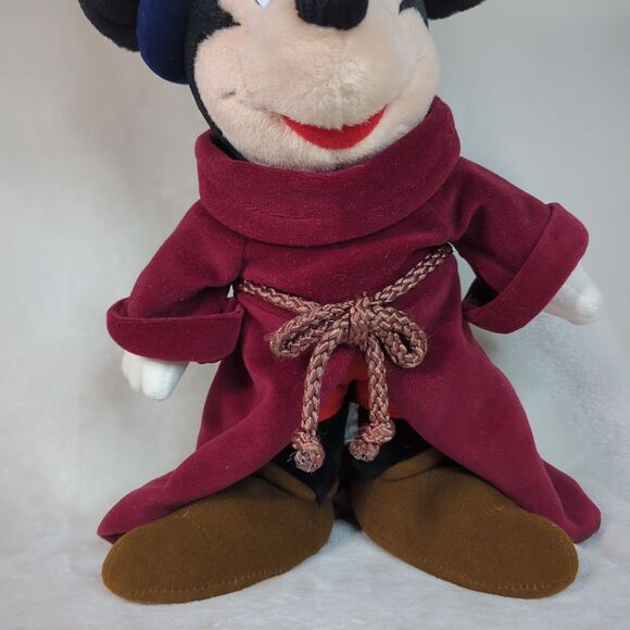 Disney Store Fantasia Sorcerer Mickey Mouse 12" Plush Toy VTG 90s 17" w/Hat EUC - Picture 3 of 11